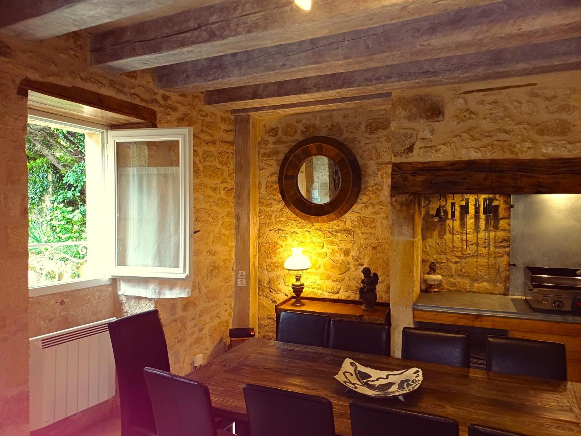 Au Pied Du Chateau - 5 A 11 Personnes - Baignade-Canoe-Piste Cyclable A 100 M Castelnaud La Chapelle Luaran gambar
